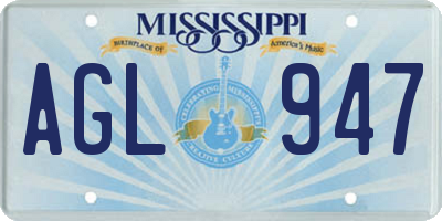 MS license plate AGL947