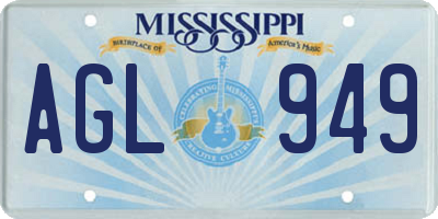 MS license plate AGL949