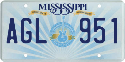 MS license plate AGL951
