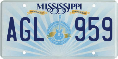 MS license plate AGL959