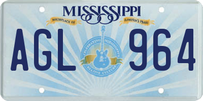 MS license plate AGL964