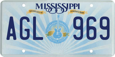 MS license plate AGL969