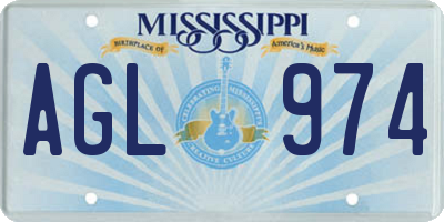 MS license plate AGL974
