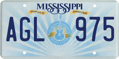 MS license plate AGL975