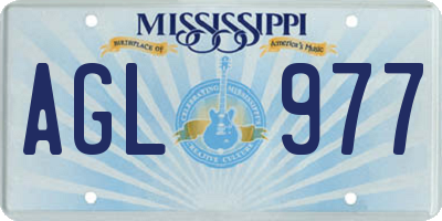 MS license plate AGL977