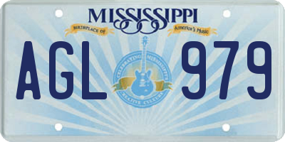 MS license plate AGL979