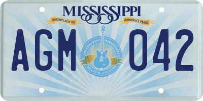 MS license plate AGM042