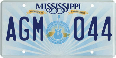 MS license plate AGM044