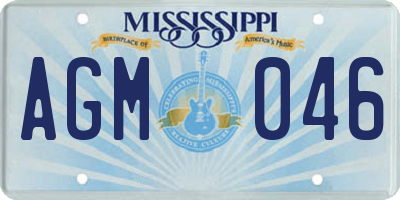 MS license plate AGM046