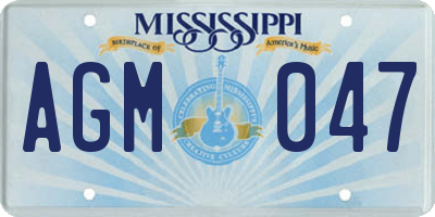 MS license plate AGM047