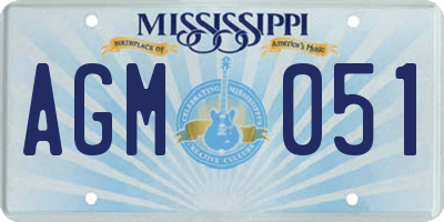 MS license plate AGM051