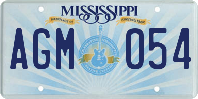 MS license plate AGM054