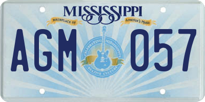 MS license plate AGM057