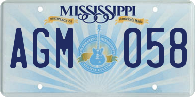 MS license plate AGM058