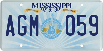 MS license plate AGM059