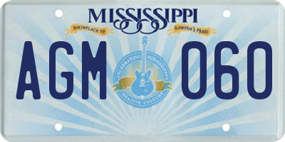 MS license plate AGM060