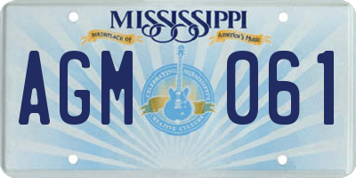 MS license plate AGM061