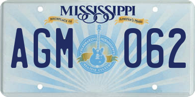 MS license plate AGM062
