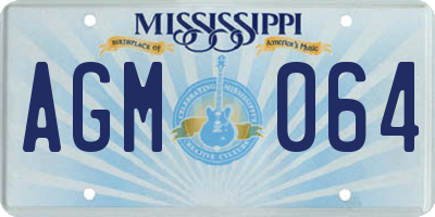 MS license plate AGM064