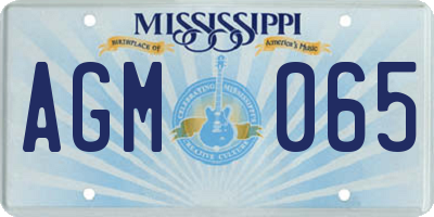 MS license plate AGM065