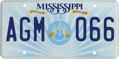 MS license plate AGM066