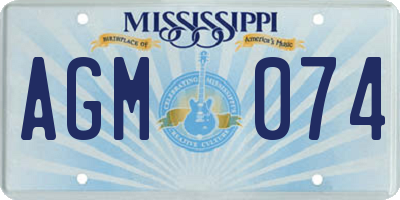 MS license plate AGM074