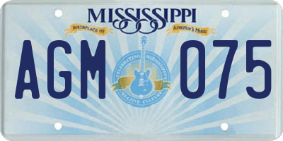 MS license plate AGM075