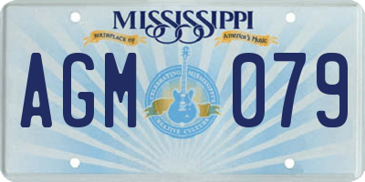 MS license plate AGM079