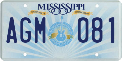 MS license plate AGM081