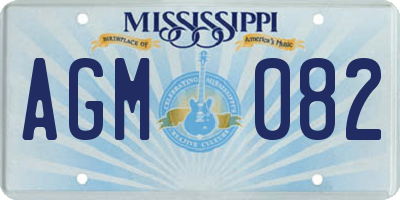 MS license plate AGM082