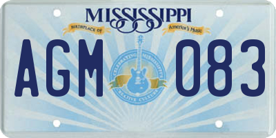 MS license plate AGM083