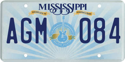 MS license plate AGM084