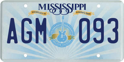 MS license plate AGM093