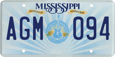MS license plate AGM094