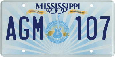 MS license plate AGM107