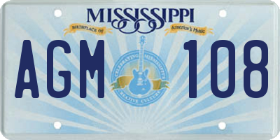 MS license plate AGM108