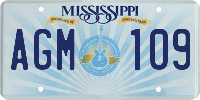 MS license plate AGM109