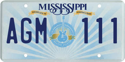MS license plate AGM111