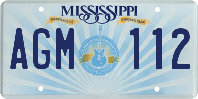 MS license plate AGM112