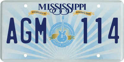 MS license plate AGM114