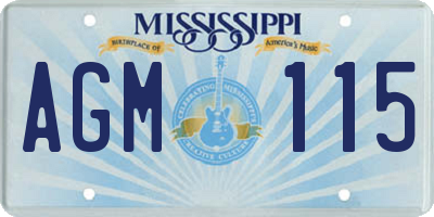MS license plate AGM115