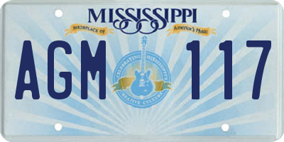 MS license plate AGM117