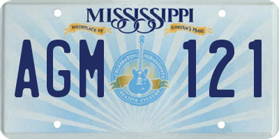 MS license plate AGM121