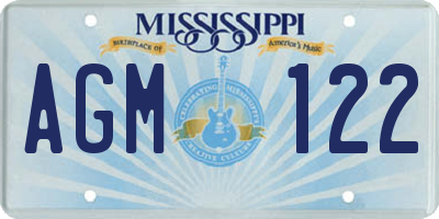 MS license plate AGM122