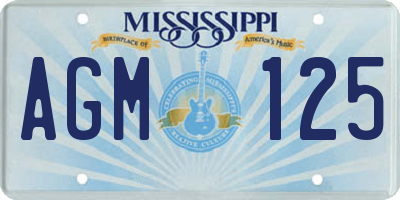 MS license plate AGM125