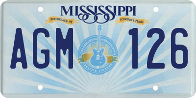 MS license plate AGM126