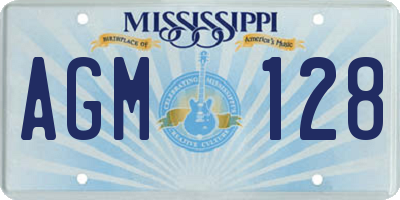MS license plate AGM128