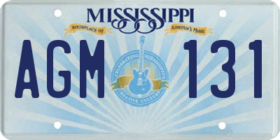 MS license plate AGM131