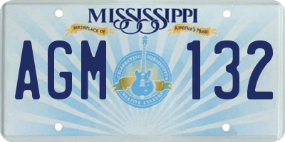 MS license plate AGM132