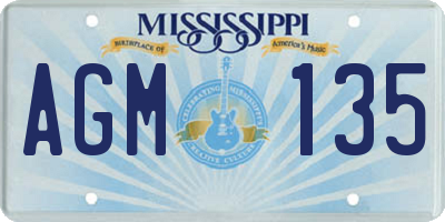 MS license plate AGM135